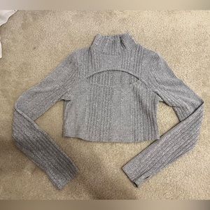 NEW grey turtleneck with cut out! Super cute!!